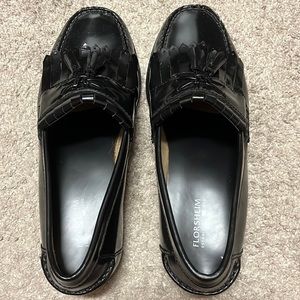 Florsheim black, slip on dress shoes. Excellent condition.